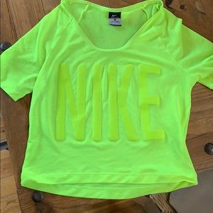 Neon yellow/green Nike crop top size M